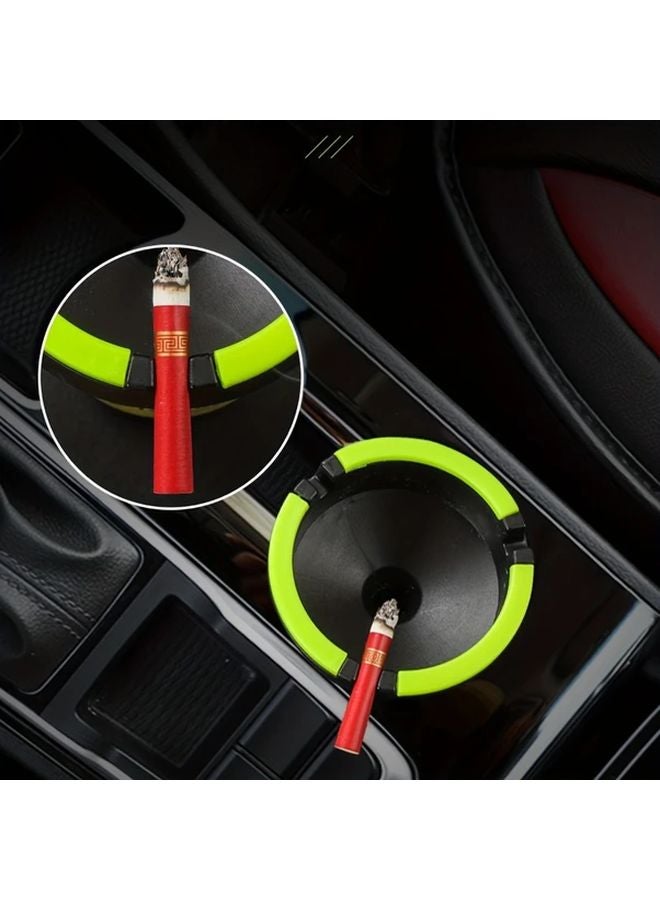 كأس منفضة سجائر محمولة ذات توهج أخضر في الظلام ومطفأة ذاتيًا لحامل رماد السيارة - Image 2